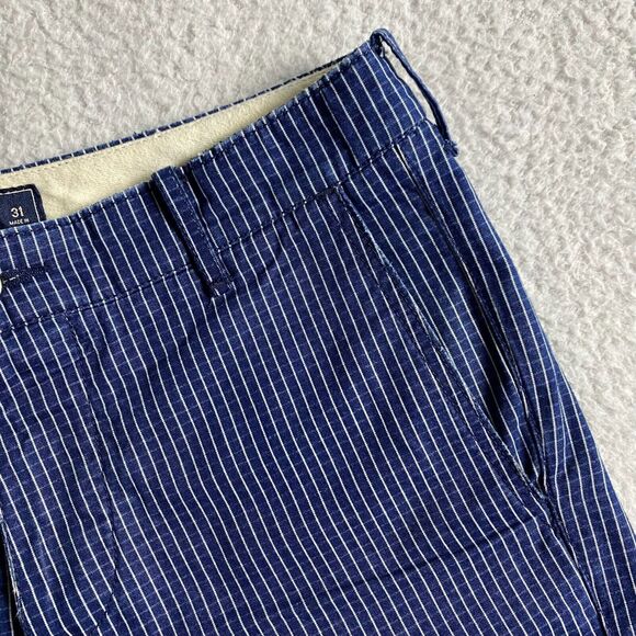 Abercrombie Fitch‎ Shorts Men’s 31  Navy Pinstripe Button Fly Preppy - Picture 6 of 10